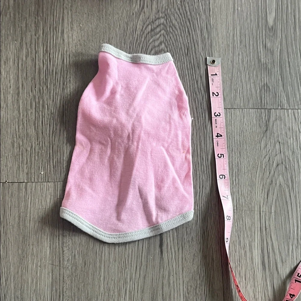 Pink and grey dog tank